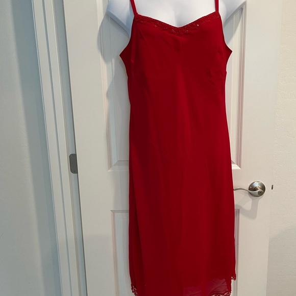 Jonathan Martin Studio Red Spaghetti Strap Dress - Size 16 - Picture 1 of 5